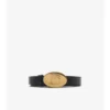 Thin Reversible Leather Oval Knight Stamp Belt 