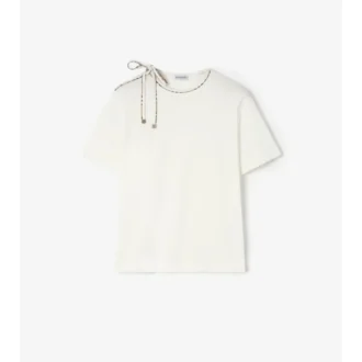Tie-Sleeve Cotton T-Shirt
