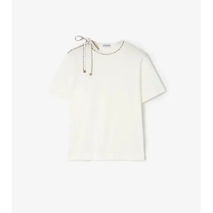 Tie-Sleeve Cotton T-Shirt