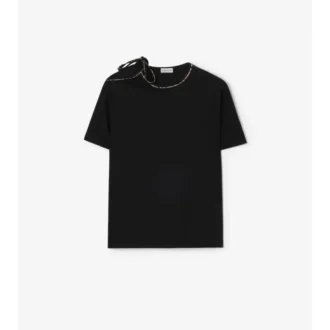 Tie-Sleeve Cotton T-Shirt