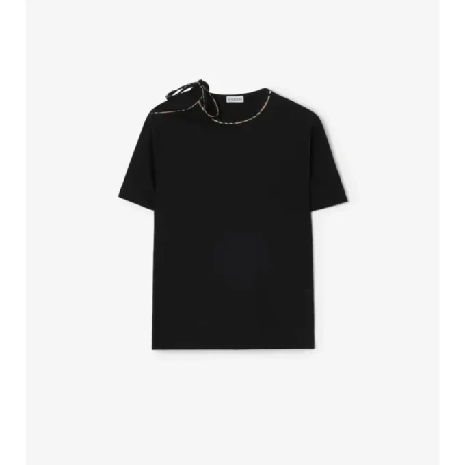 Tie-Sleeve Cotton T-Shirt