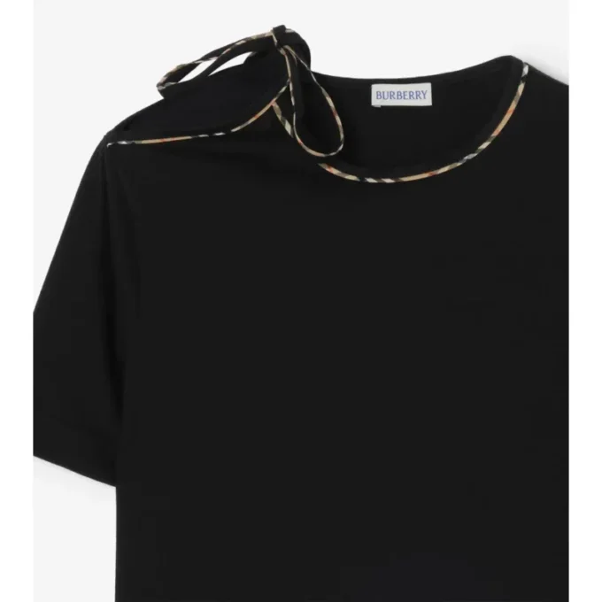 Tie-Sleeve Cotton T-Shirt
