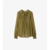 Torch Silk Blend Velvet Blouse