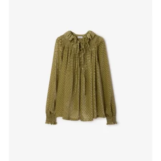 Torch Silk Blend Velvet Blouse