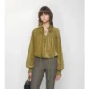 Torch Silk Blend Velvet Blouse