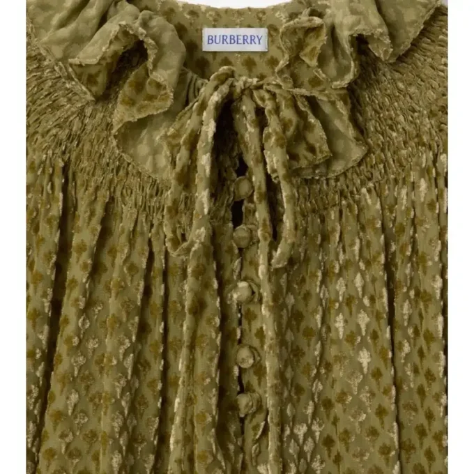 Torch Silk Blend Velvet Blouse