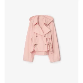 Tropical Gabardine Hooded Trench Jacket
