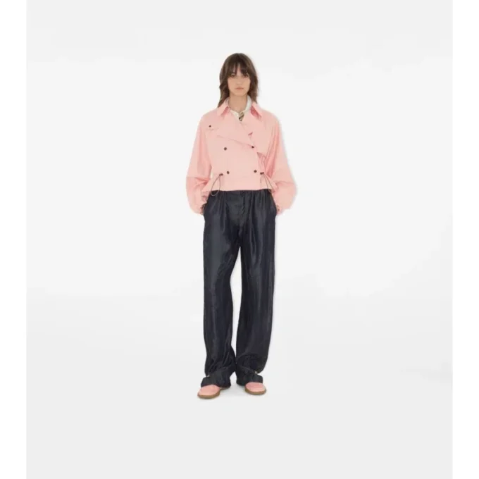 Tropical Gabardine Hooded Trench Jacket