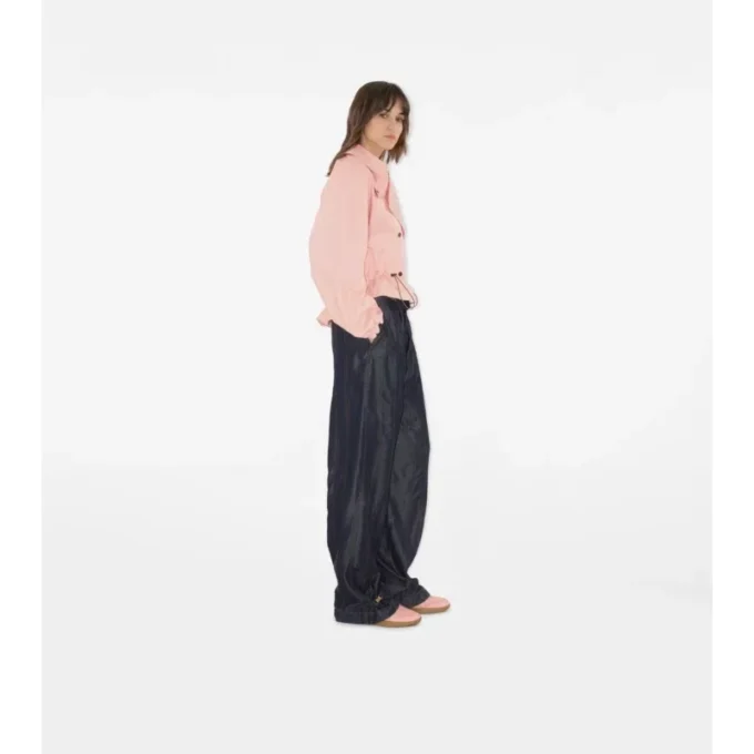 Tropical Gabardine Hooded Trench Jacket