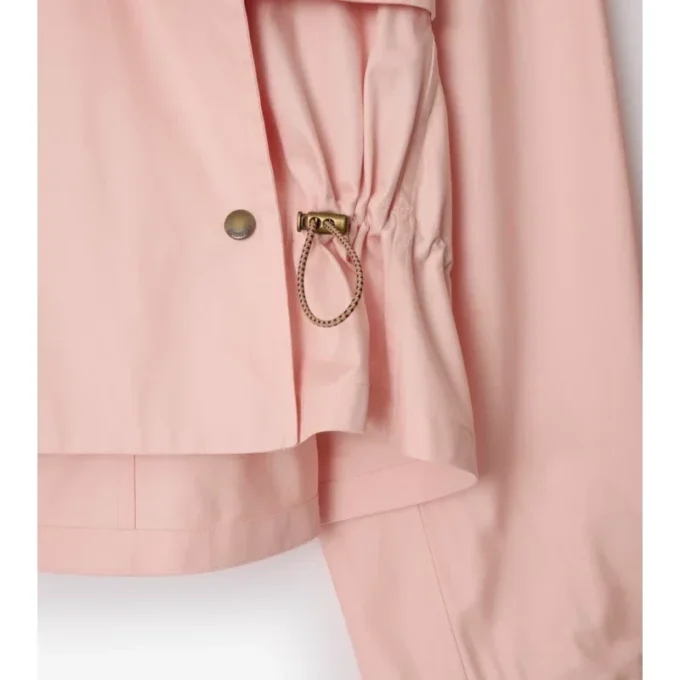 Tropical Gabardine Hooded Trench Jacket