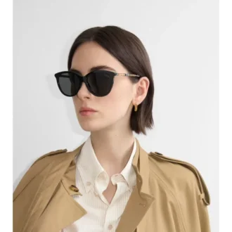 Tubular Check Round Sunglasses 