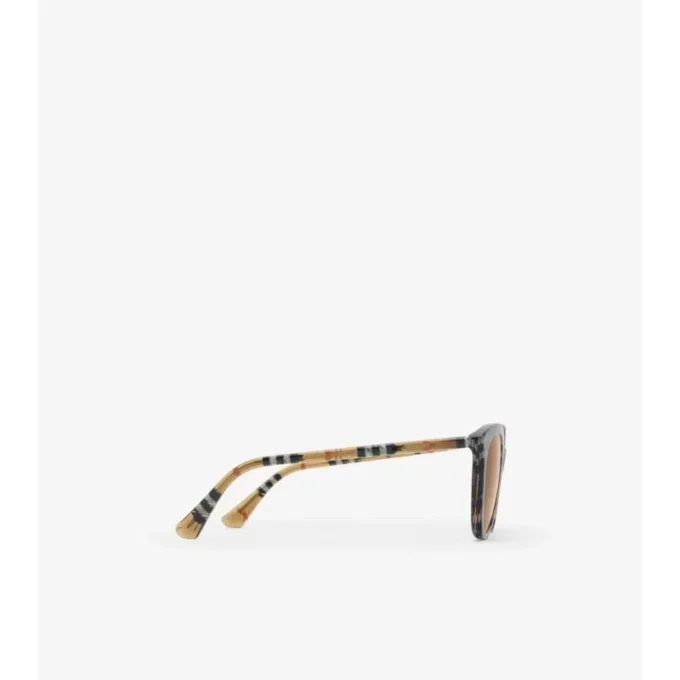 Tubular Check Round Sunglasses