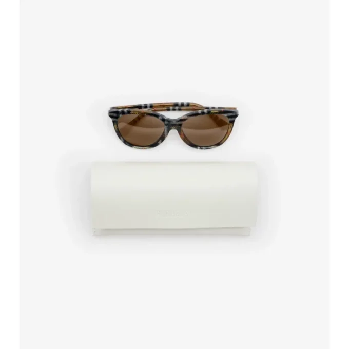 Tubular Check Round Sunglasses