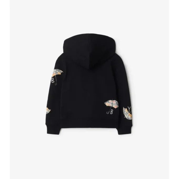 Umbrella Logo Cotton Zip Hoodie