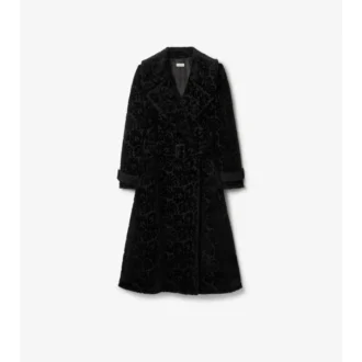 Vine Silk Blend Velvet Tailored Coat