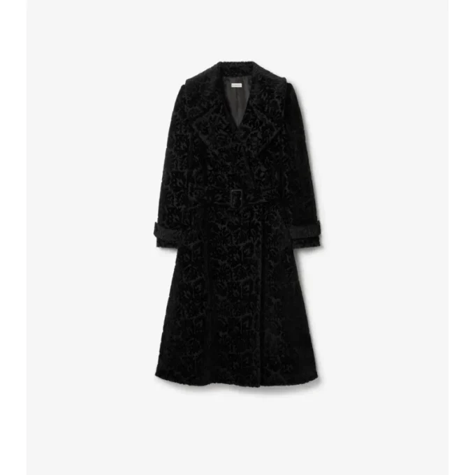 Vine Silk Blend Velvet Tailored Coat