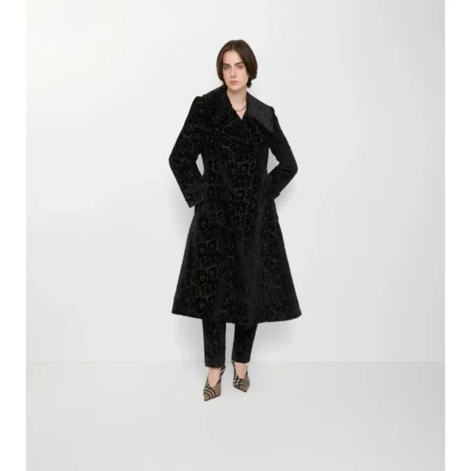 Vine Silk Blend Velvet Tailored Coat