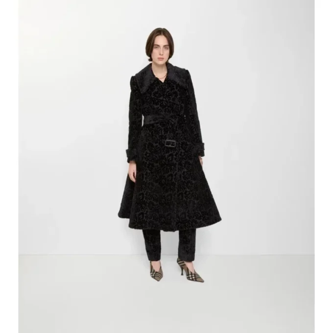 Vine Silk Blend Velvet Tailored Coat