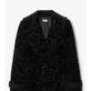 Vine Silk Blend Velvet Tailored Coat