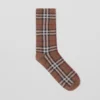 Vintage Check Intarsia Cotton Cashmere Blend Socks