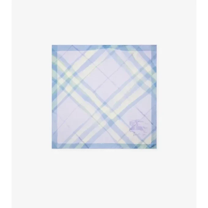 Watercolour Check Silk Scarf