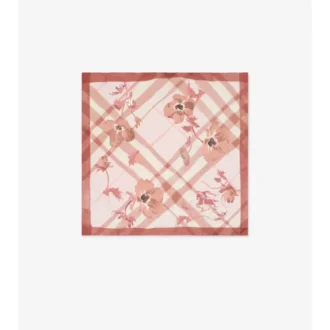 Watercolour Check Silk Scarf