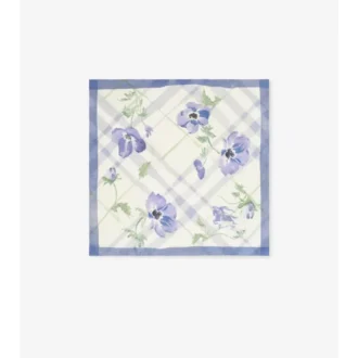 Watercolour Check Silk Scarf
