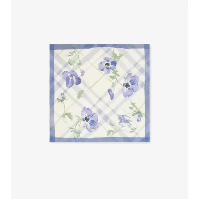 Watercolour Check Silk Scarf