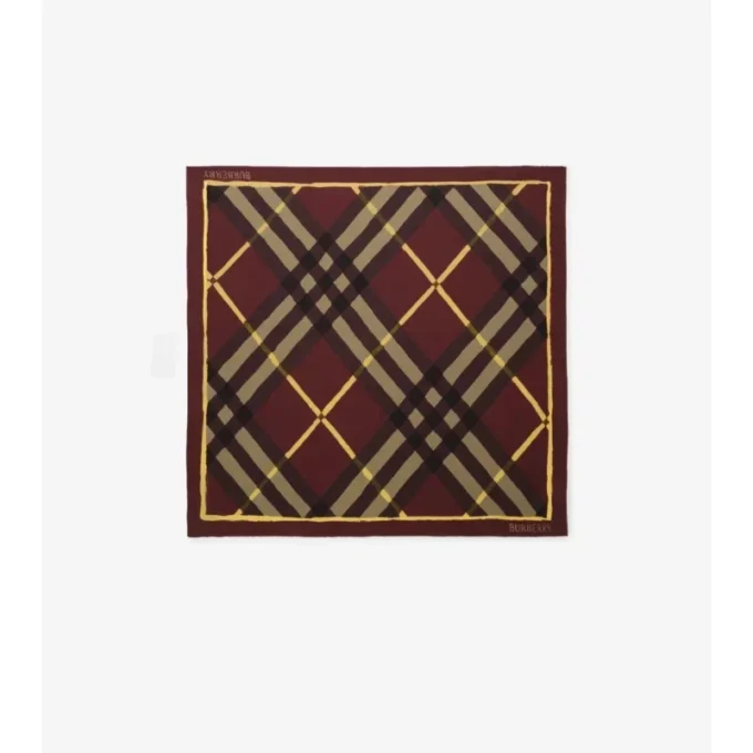 Watercolour Check Silk Scarf