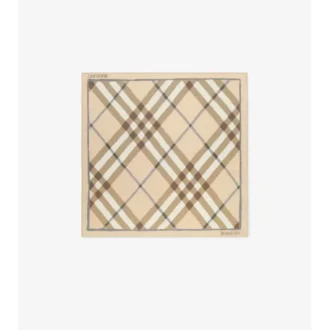 Watercolour Check Silk Scarf
