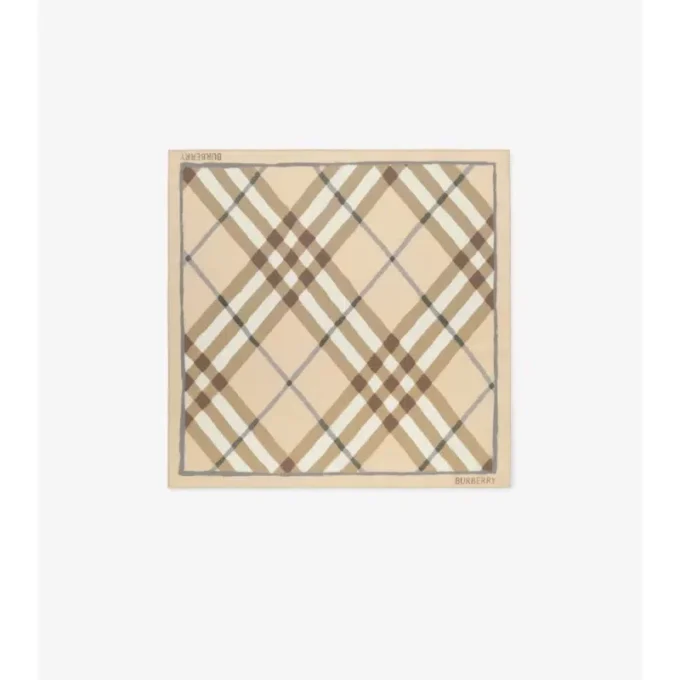 Watercolour Check Silk Scarf