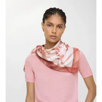 Watercolour Check Silk Scarf