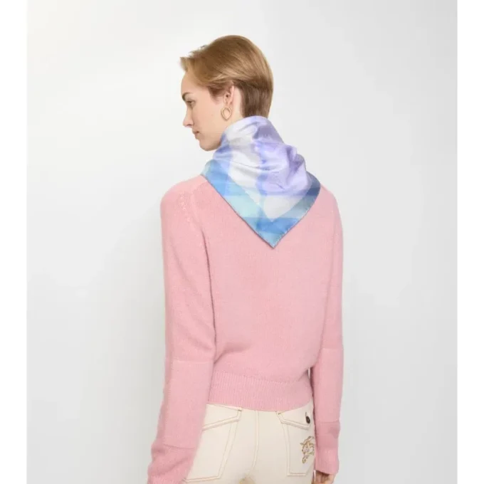 Watercolour Check Silk Scarf