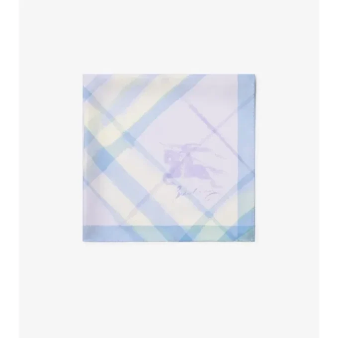 Watercolour Check Silk Scarf