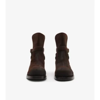 Waxed Suede Ledger Boots 