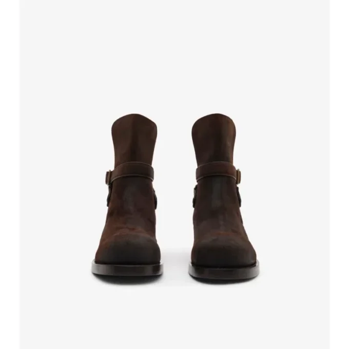 Waxed Suede Ledger Boots 