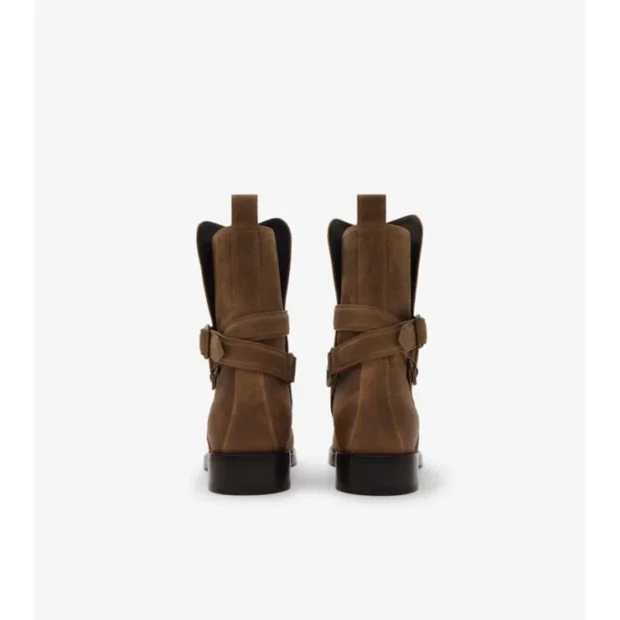 Waxed Suede Ledger Boots 