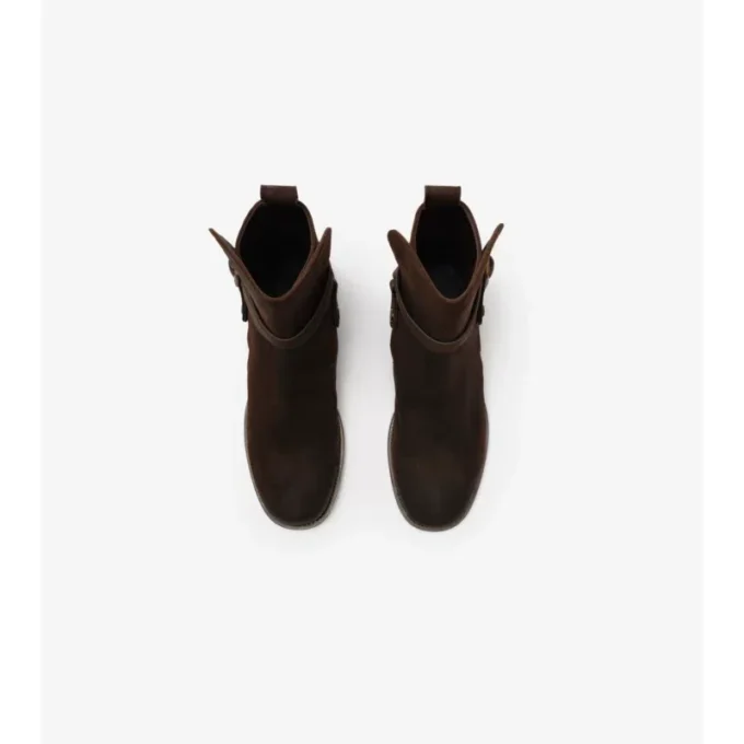 Waxed Suede Ledger Boots 