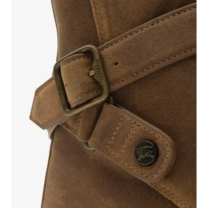 Waxed Suede Ledger Boots 