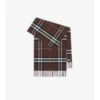 Wide Check Cashmere Scarf