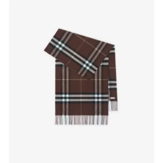 Wide Check Cashmere Scarf