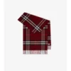 Wide Check Cashmere Scarf