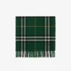 Wide Check Cashmere Scarf