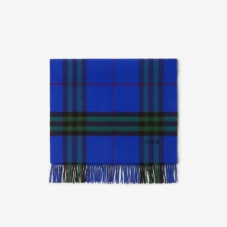 Wide Check Cashmere Scarf