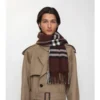 Wide Check Cashmere Scarf