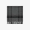 Wide Check Cashmere Scarf