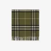 Wide Check Cashmere Scarf