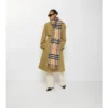 Wide Check Cashmere Scarf