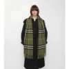 Wide Check Cashmere Scarf