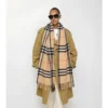 Wide Check Cashmere Scarf